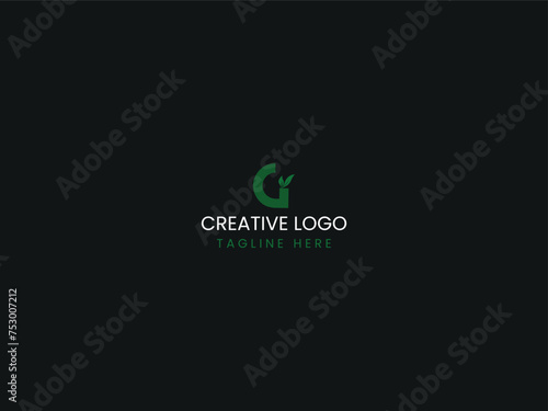 leaf letter creative logo design