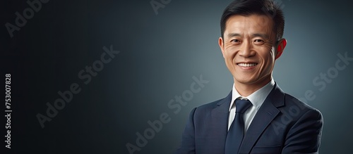 Confident Businessman in Suit and Tie Showcasing Professionalism with Radiant Smile