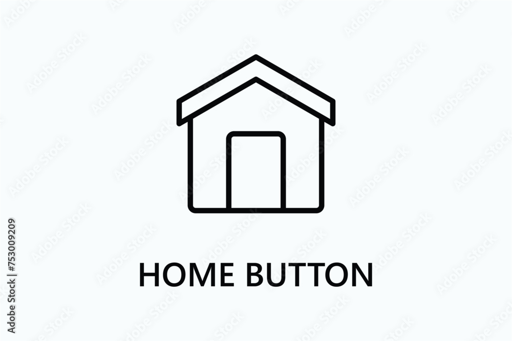 Home button icon or logo sign symbol vector illustration Home button icon or logo sign symbol vector illustration