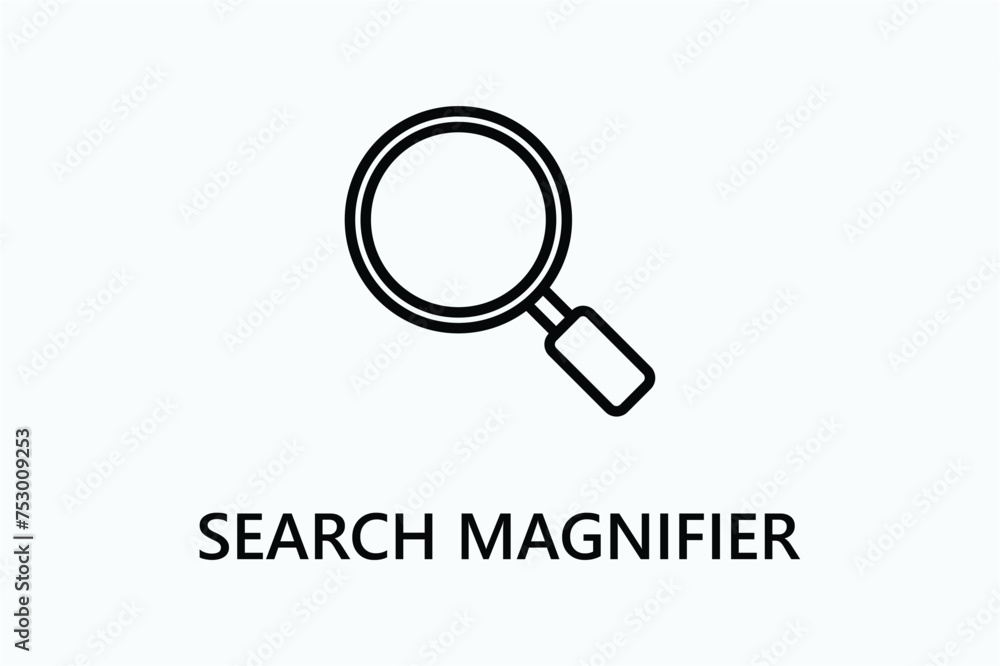 Search magnifer icon or logo sign symbol vector illustration Search magnifer icon or logo sign symbol vector illustration