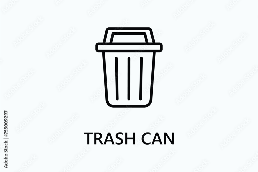 Trash can icon or logo sign symbol vector illustration Trash can icon or logo sign symbol vector illustration