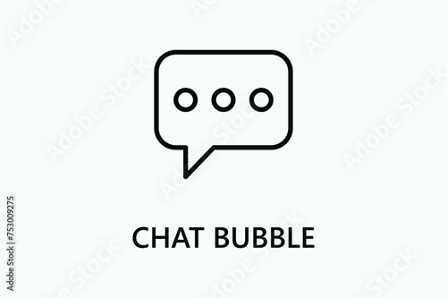 Chat bubble icon or logo sign symbol vector illustration