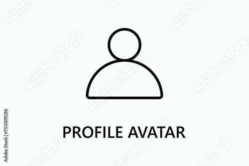 Profil avatar icon or logo sign symbol vector illustration