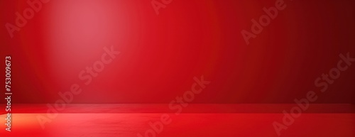 red studio gradient background for product placement or website copy space horizontal composition