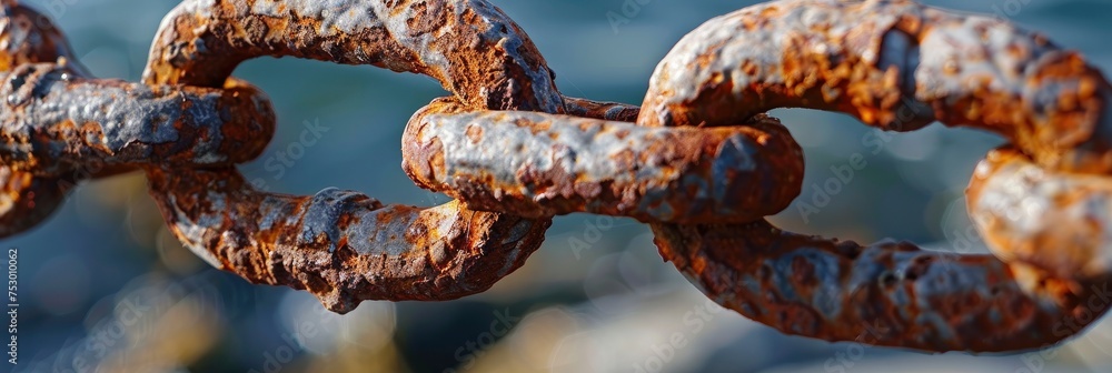 Close-up of Rusted Anchor Chain Close-up of Rusted Anchor Chain