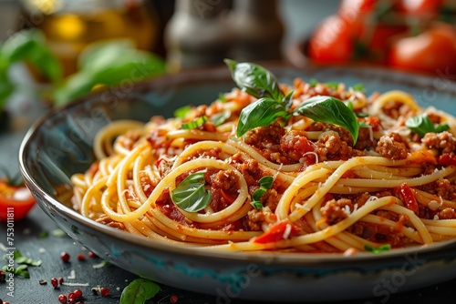 Spaghetti with Meat Sauce, a Traditional Dish