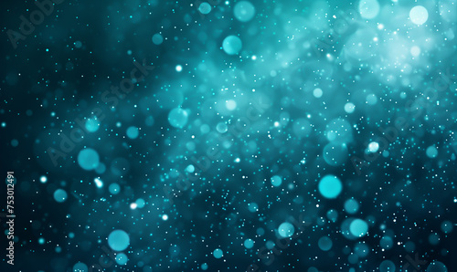blue / teal wallpaper with glitter texture, defocused background close up macro view, copy space