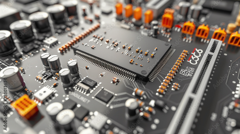 integrated microchip. Computer Microchips and Processors on Electronic circuit board. Abstract technology microelectronics concept background. Macro shot, shallow focus. Electronic circuit board. integrated microchip. Computer Microchips and Processors on Electronic circuit board. Abstract technology microelectronics concept background. Macro shot, shallow focus. Electronic circuit board.