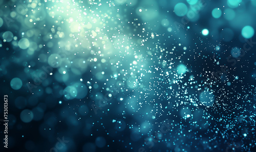blue / teal wallpaper with glitter texture, defocused background close up macro view, copy space 
