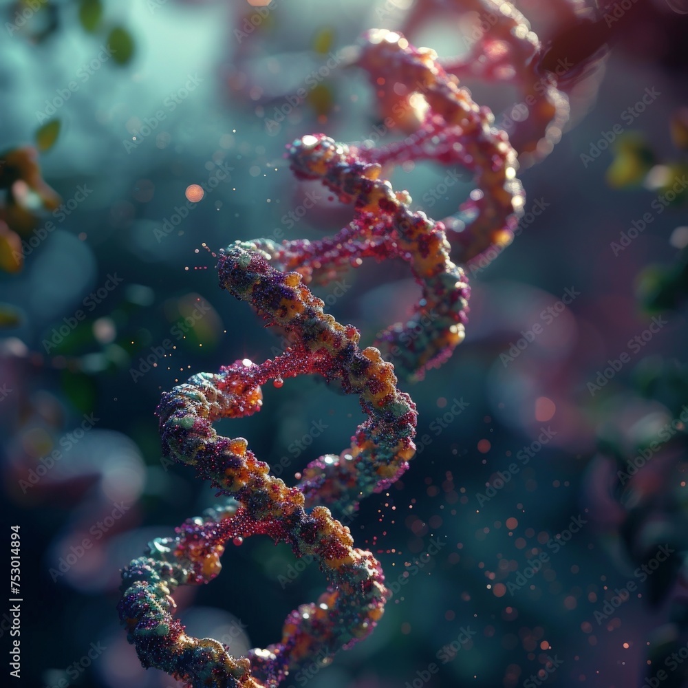 Human DNA is made up of four bases soft focus photography.