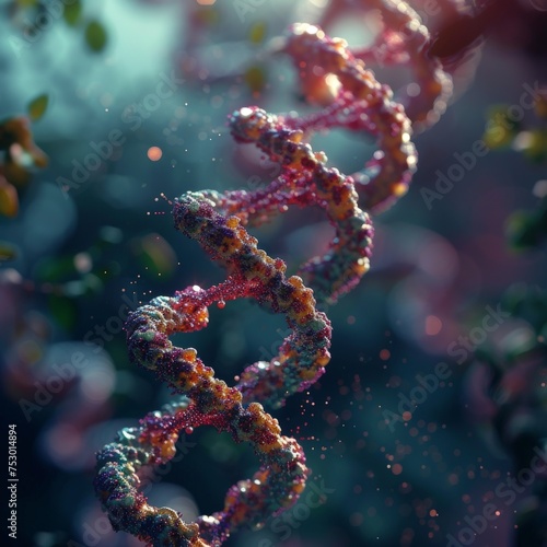 Human DNA is made up of four bases soft focus photography.
