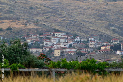 Schilderij op canvas Thanos village, Lemnos island, aegean sea, Greece