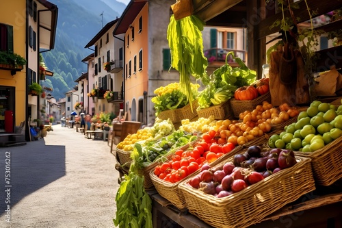 Charming European Street Markets: A lively and colorful display of European street markets, featuring fresh produce, flowers, and local crafts.