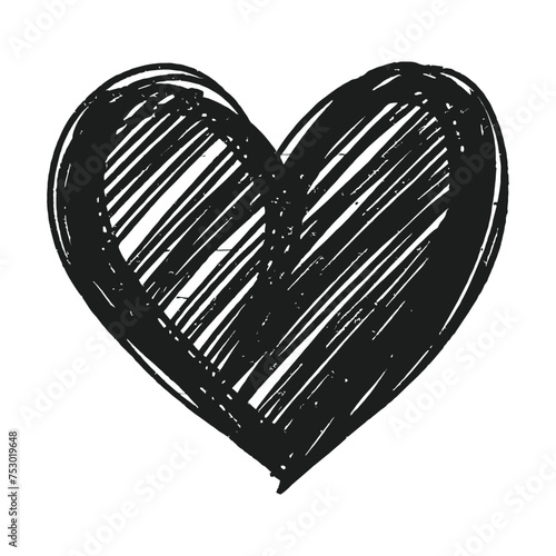 Hand drawn beautiful vector heart (ID: 753019648)