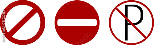 no parking sign logo vector 