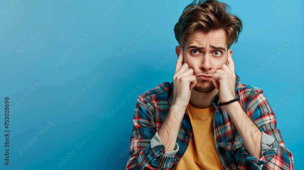 Man thinking. Man thinking.