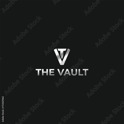 vt or tv logo design vector