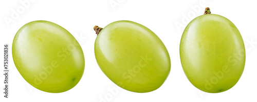 Grape. Green grapes isolated on transparent or white. Fresh green grape macro. Grapes transparent PNG. photo