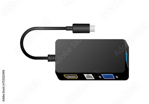 映像変換コンバーター_USB Type-A 3.0_HDMI_Analog RGB(VGA)_Mini D-sub15pin_RJ-45 LANポート
