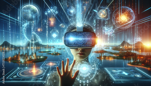 Virtual Reality, Woman, Generative AI