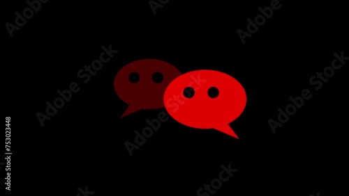 We-chat app original icon design. We chat logo. Vector design isolated on white background. photo