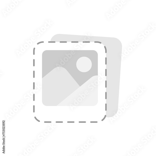 still empty page, no image yet concept illustration flat design vector. simple graphic element for infographic, icon