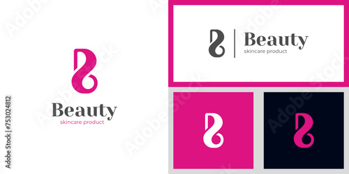 initial letter B for beauty hair salon logo icon design. simple abstract B letters identity logo template