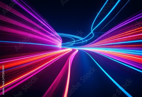 A Mesmerizing Abstract Multicolor Visualization Neon Light image