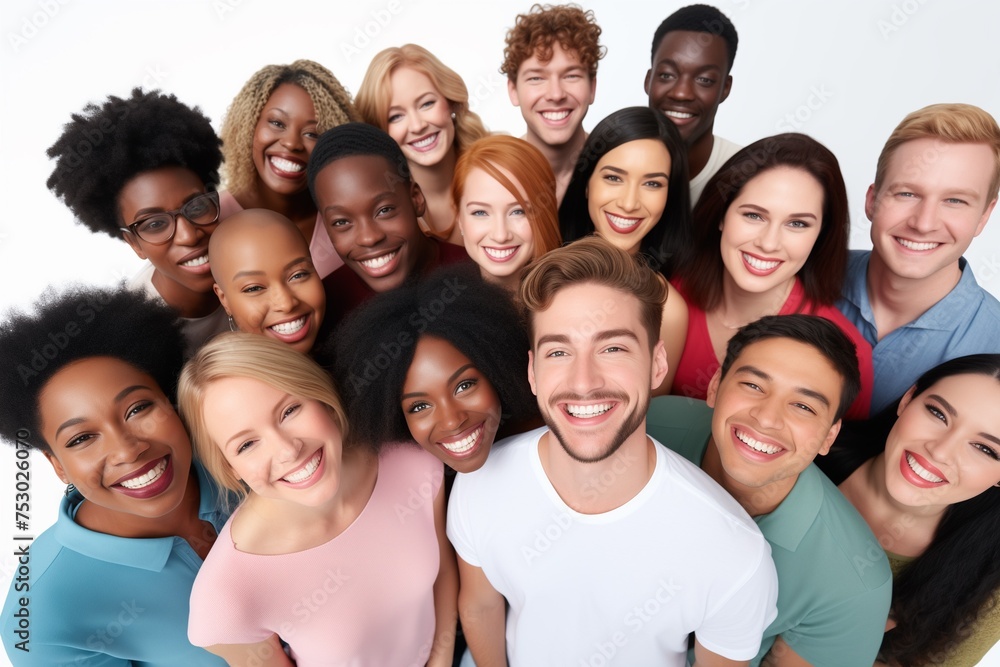 Diverse group of people smiling happy face Diverse group of people smiling happy face