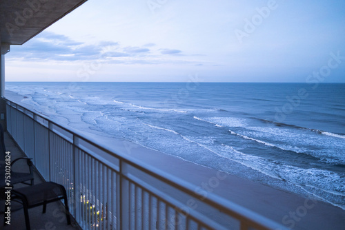 Daytona Beach, Florida. Atlantic Ocean. Balcony view of the atlantic ocean photo
