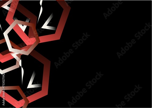 Luxurious background with red patterns, landscape background