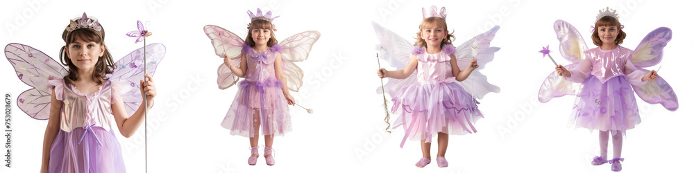 Fairy Girl with Wings on Transparent Background Fairy Girl with Wings on Transparent Background