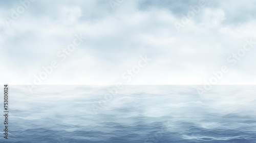 Calm watercolor seascape, minimalist background with tranquil blue tones © Kseniya