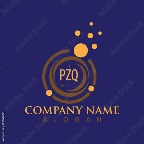 PZQ Initial Letter Logo Design Template for Company Vector photo