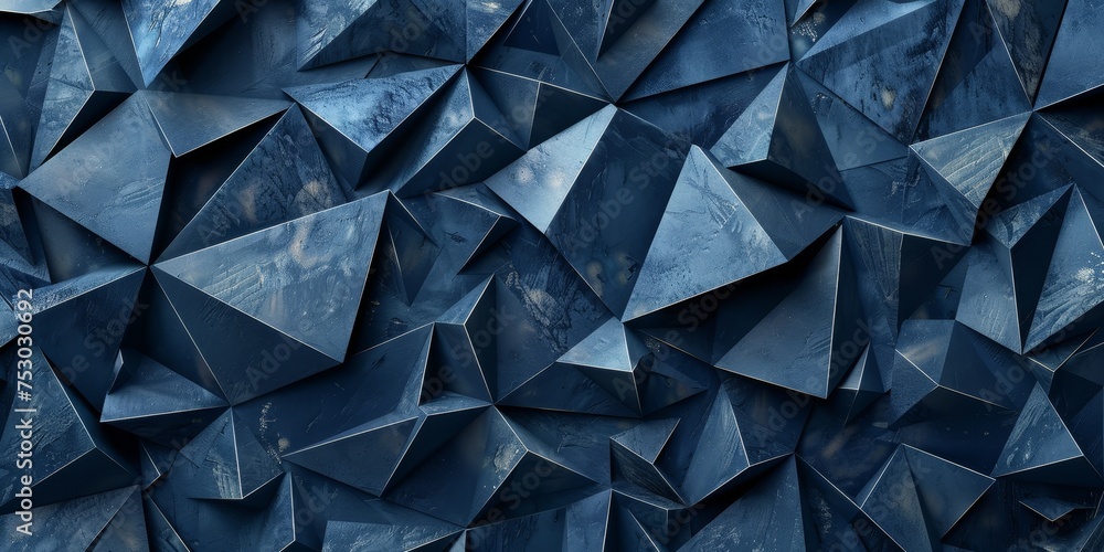 A blue background with a lot of triangles A blue background with a lot of triangles
