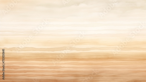 Watercolor layered hills, minimalist abstract neutral landscape background © Kseniya