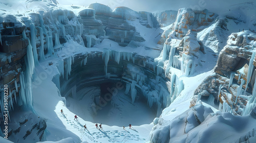 Icy Labyrinth: Ice Climbing Artwork