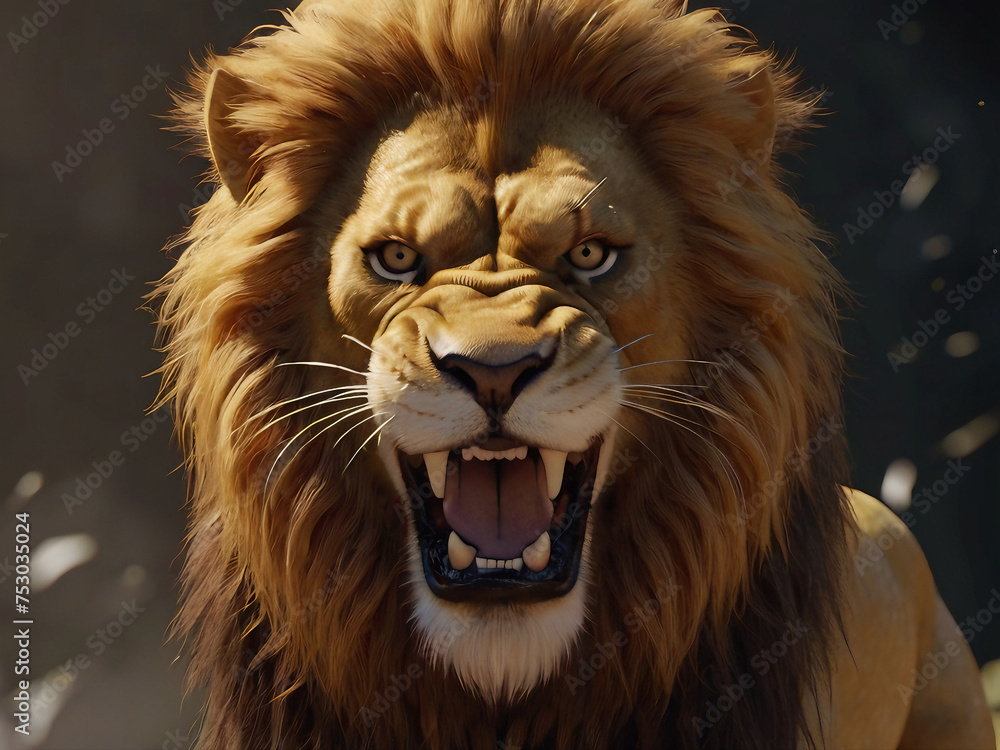 Fototapeta premium close up of a lion