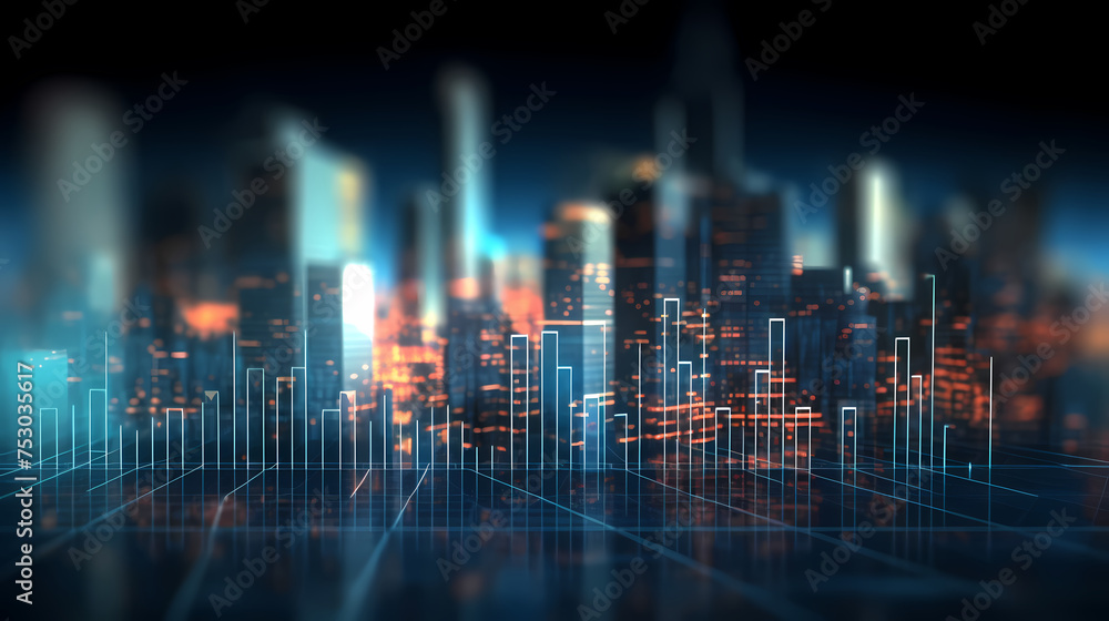 Smart city on background, featuring smart infrastructure and connected buildings Smart city on background, featuring smart infrastructure and connected buildings