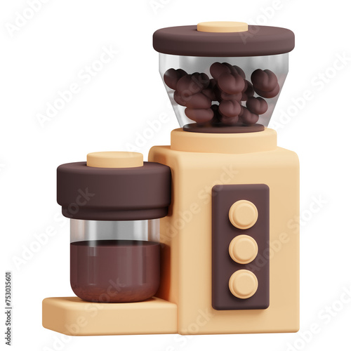3d coffee grinder icon photo