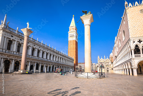 Piazza San Marco square in Venice scenic architecture view