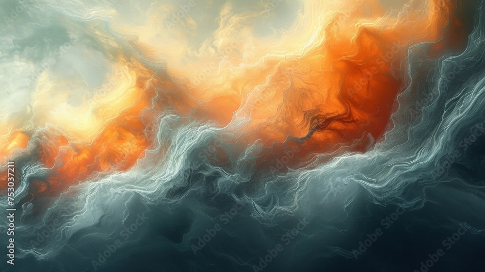 Fototapeta premium wind,clouds,lines,peace , abstract,painting