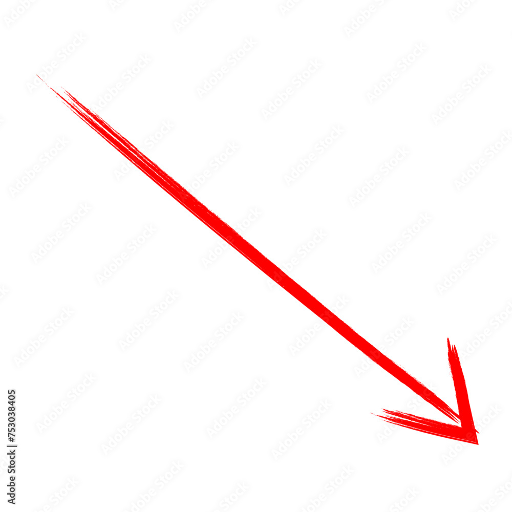 Red Hand Drawn Arrow Red Hand Drawn Arrow