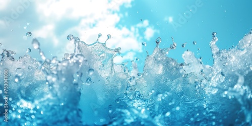 Abstract form of splash water