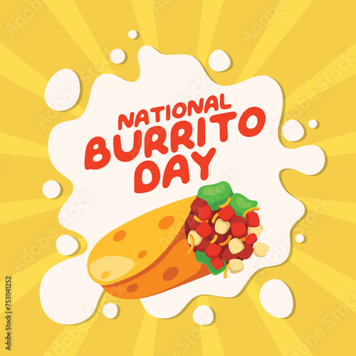 vector graphic of National Burrito Day ideal for National Burrito Day celebration.