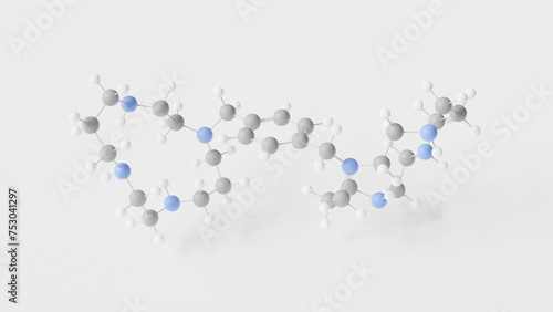 plerixafor molecule 3d, molecular structure, ball and stick model, structural chemical formula immunostimulant photo
