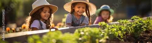 Food education program kids gardening vibrant laughter
