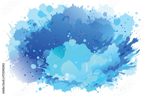 Abstract light blue watercolor background with space for texture vector