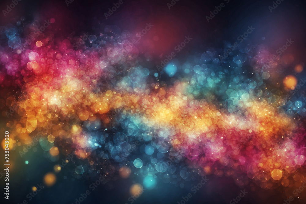 Colorful abstract background and bokeh light.