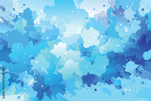 Abstract light blue watercolor background with space for texture vector